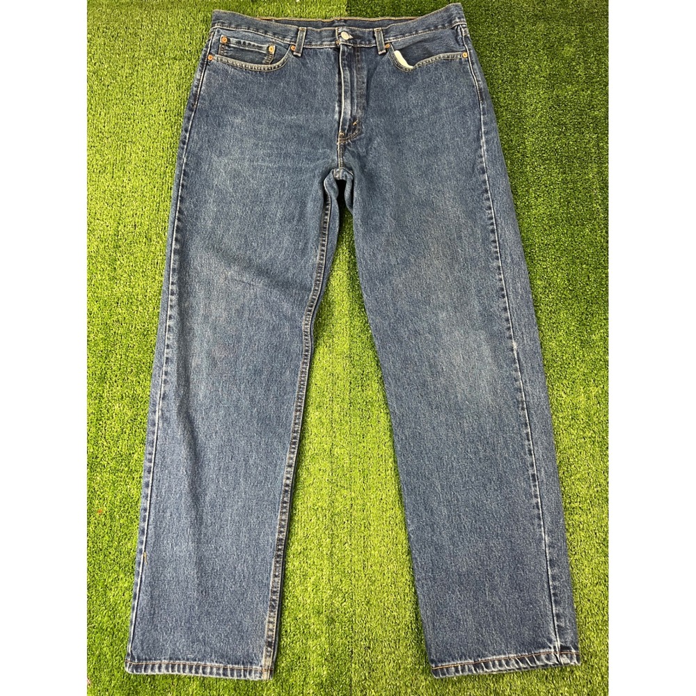 Levis 550 Mens Relaxed Fit Tapered Leg Blue Denim Jeans 36x34 00550-4886